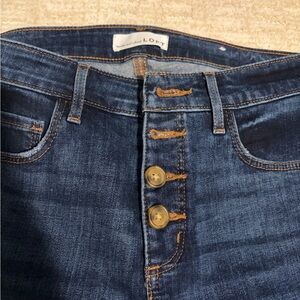 LOFT High Rise Dark Blue Jeans